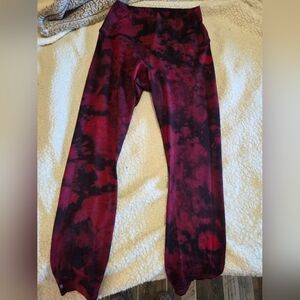 No Bull Tie-Dye Leggings - Red and Black